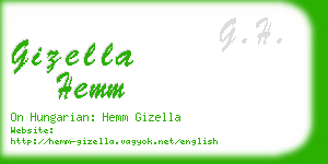 gizella hemm business card